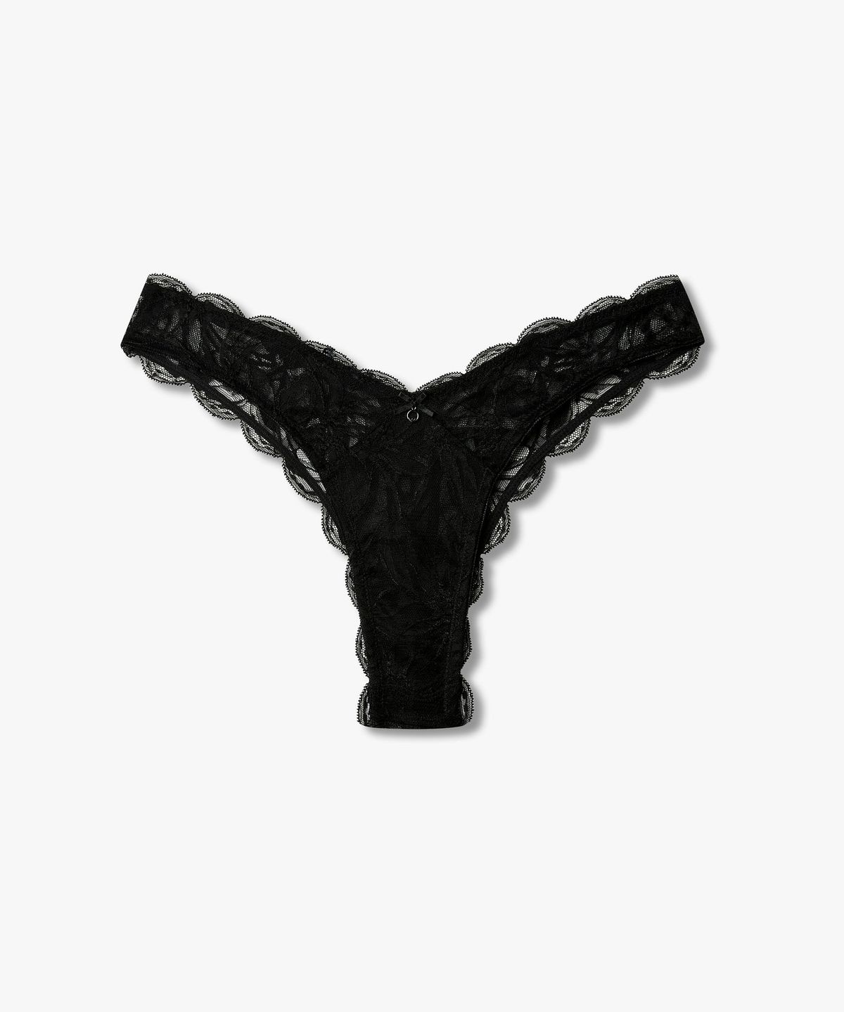 엠포리오 아르마니 언더웨어(EMPORIO ARMANI UNDERWEAR) 여성 플로럴 메쉬 브이컷 브라질리언 브리프_블랙 0826311522