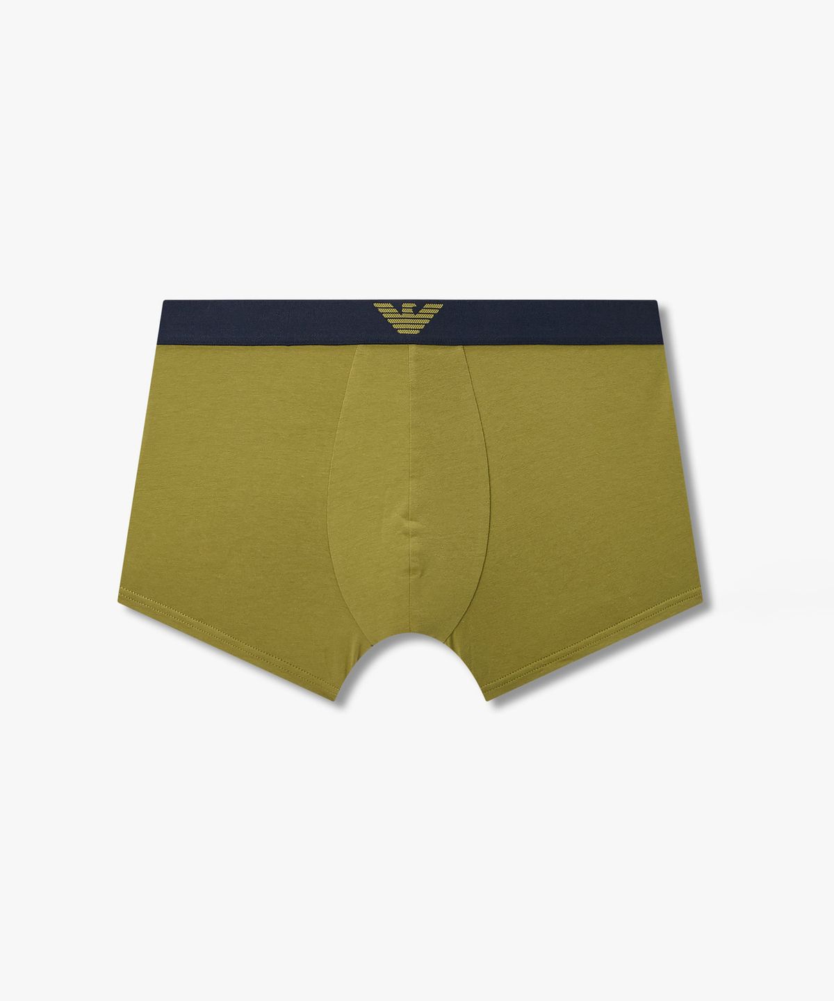 엠포리오 아르마니 언더웨어(EMPORIO ARMANI UNDERWEAR) 남성 센터 이글 로고 디테일 드로즈_다크 옐로우 그린 0816312002