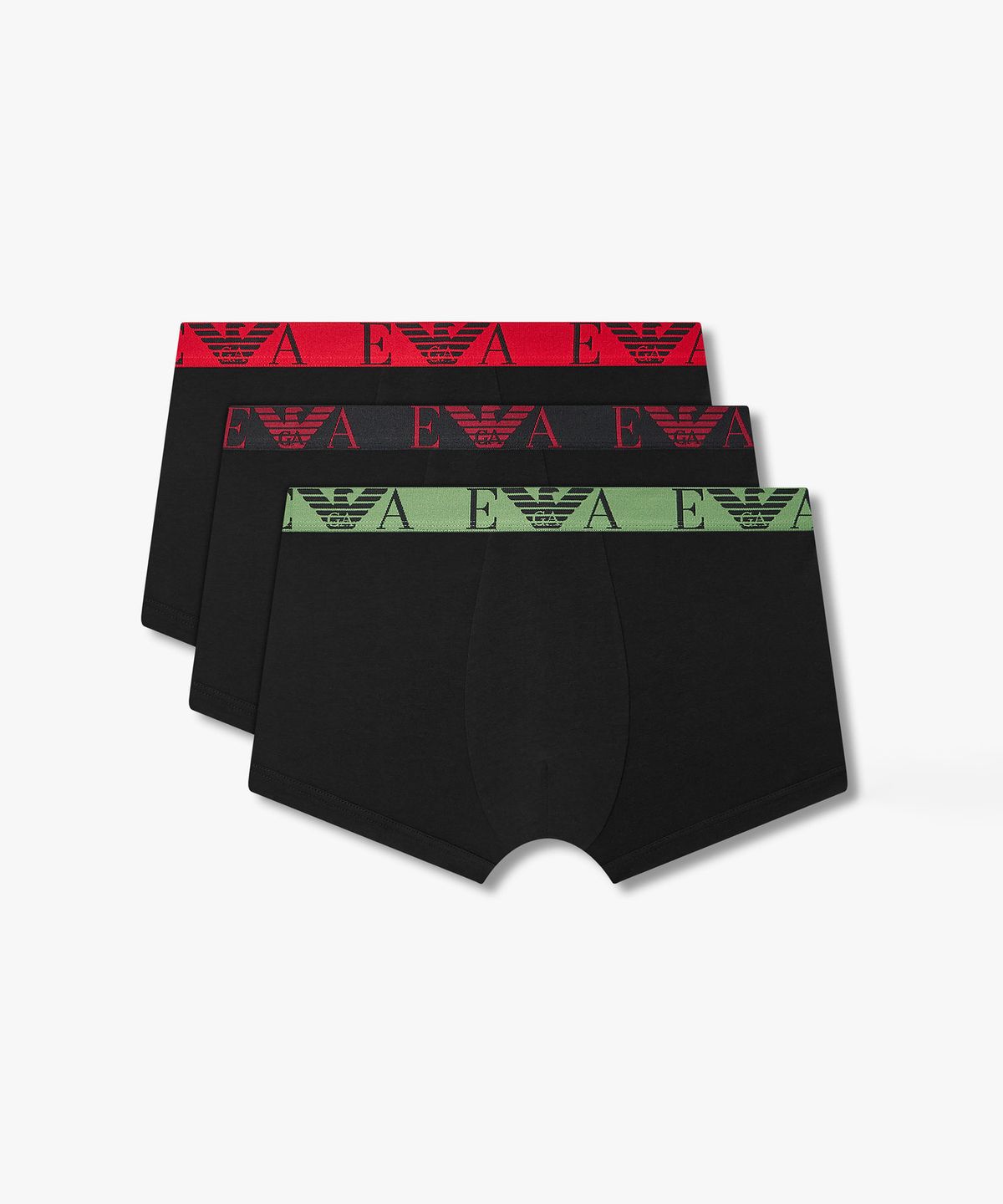 엠포리오 아르마니 언더웨어(EMPORIO ARMANI UNDERWEAR) 남성 콤비네이션 로고 드로즈 3PACK_블랙 08M6363008