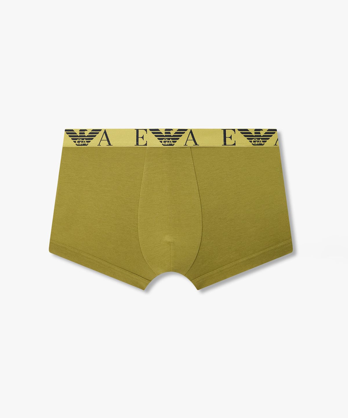 엠포리오 아르마니 언더웨어(EMPORIO ARMANI UNDERWEAR) 남성 웨이스트 로고 밴딩 드로즈_다크 옐로우 그린
