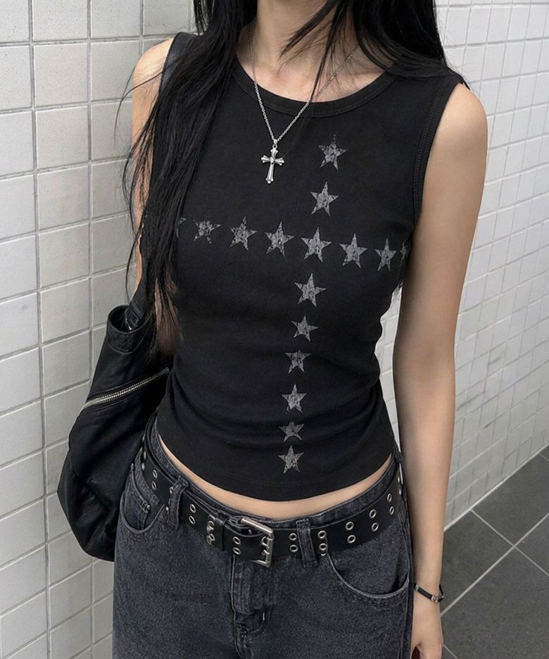 스타 크로스 립 슬리브리스_블랙