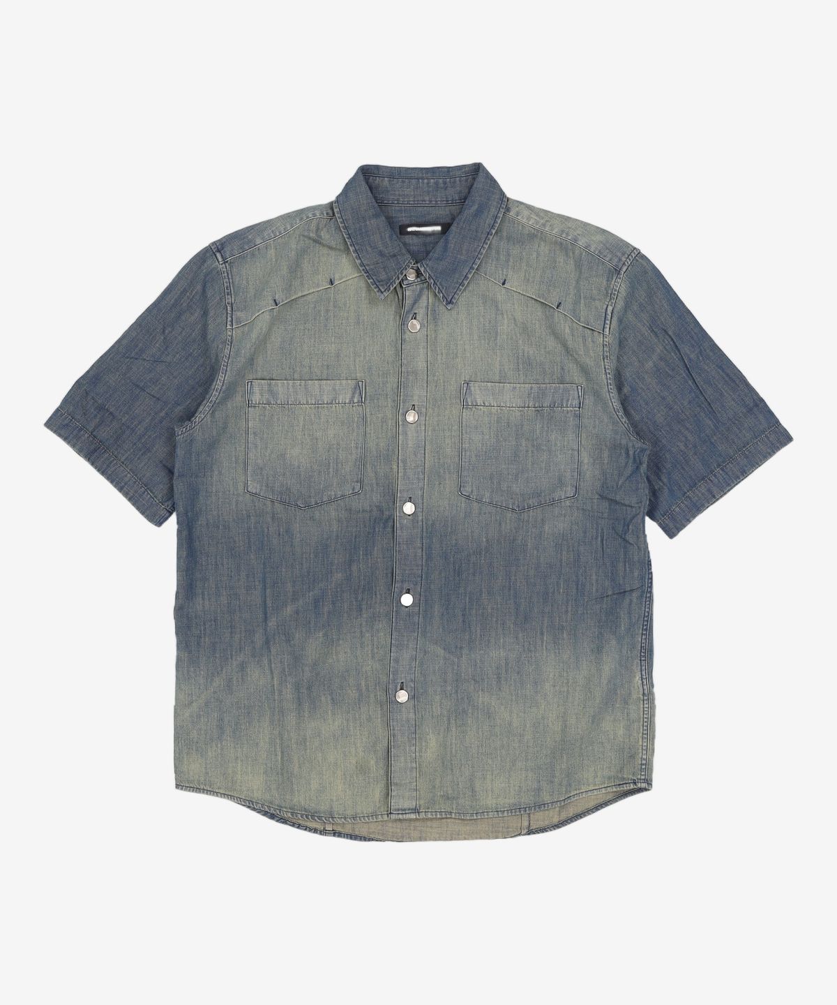 해칭룸(HATCHINGROOM) Vented Shirt Denim Washed Blue 2