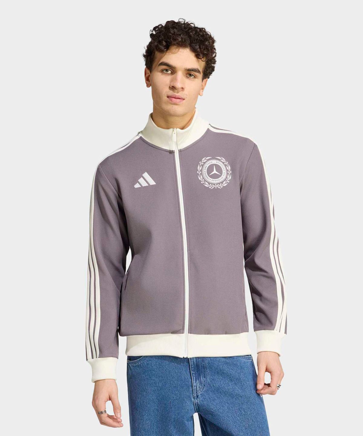 아디다스(ADIDAS) 메르세데스 AMG F1 팀 실버 애로우 아이콘 트랙탑 - 그레이 / KS2242