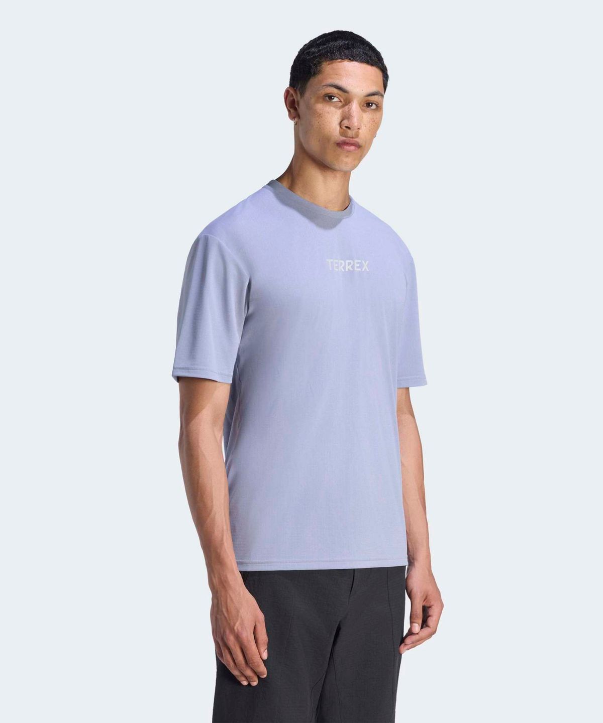 아디다스(ADIDAS) 테렉스 멀티 클라이마쿨 로고 테크 티셔츠 - 실버바이올렛 / KX0767