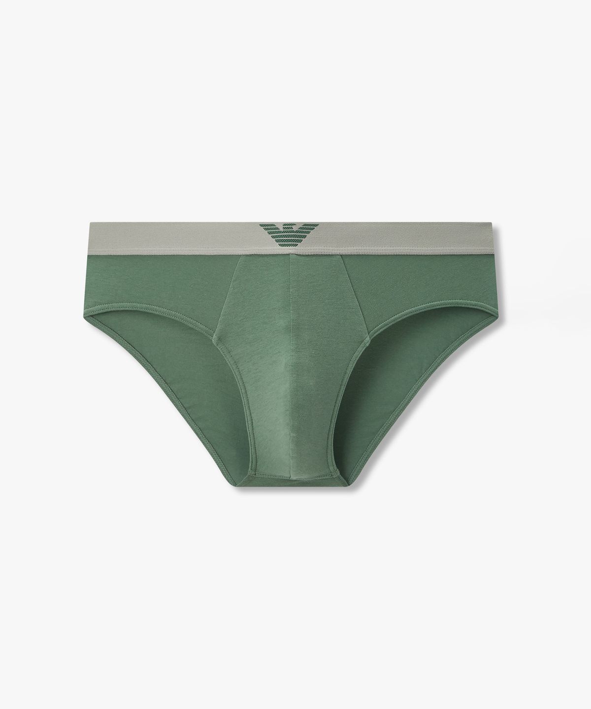 엠포리오 아르마니 언더웨어(EMPORIO ARMANI UNDERWEAR) 남성 센터 이글 로고 디테일 브리프_그린