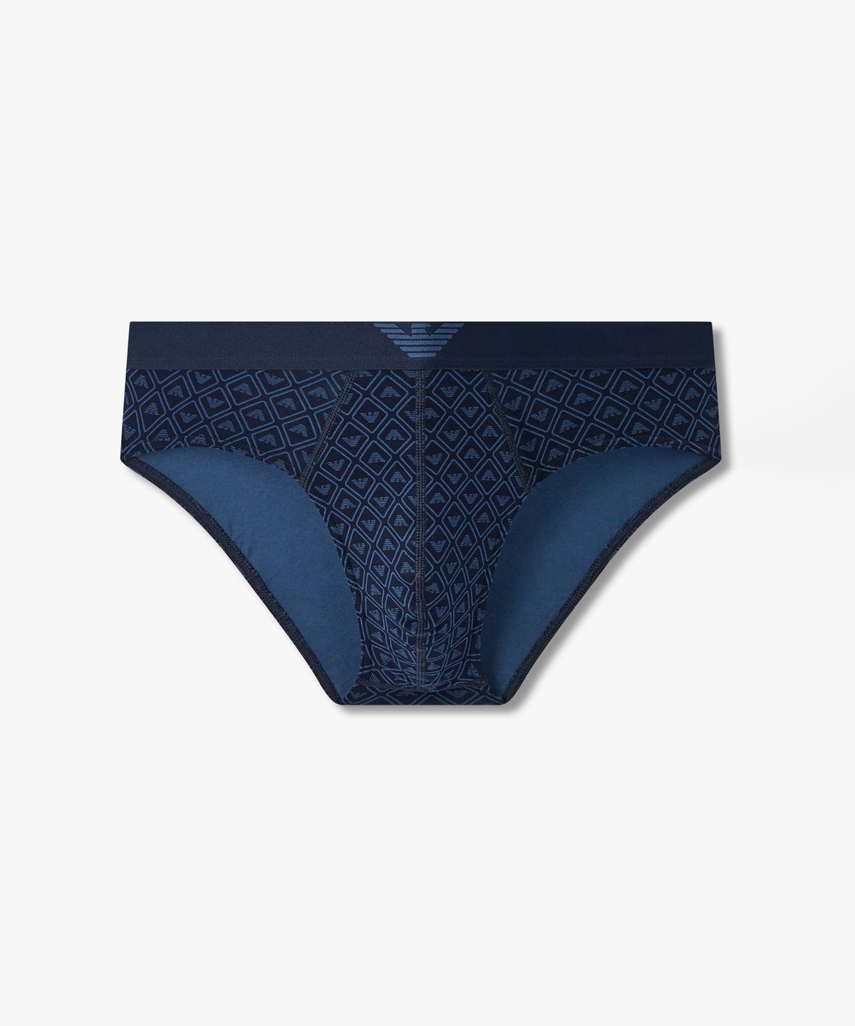 엠포리오 아르마니 언더웨어(EMPORIO ARMANI UNDERWEAR) 남성 올오버 이글 패턴 밴딩 브리프_블루 0816311031