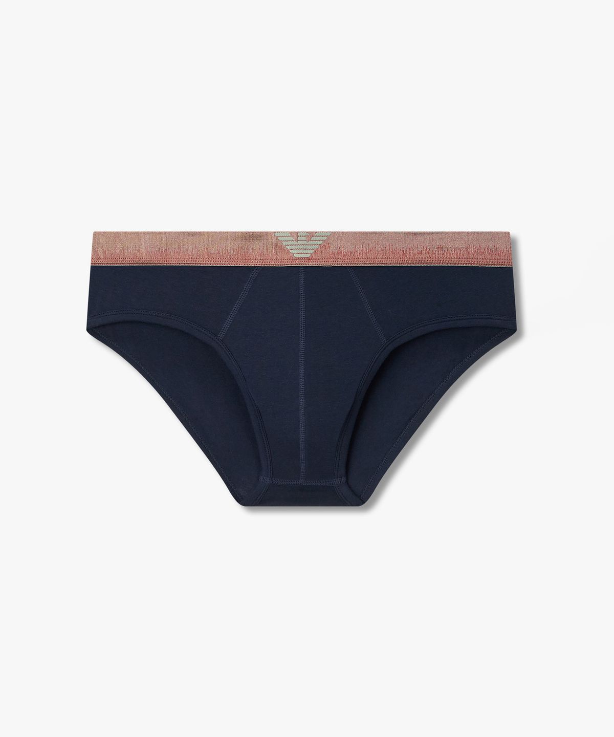 엠포리오 아르마니 언더웨어(EMPORIO ARMANI UNDERWEAR) 남성 글로시 밴딩 로고 브리프_네이비 0816311015