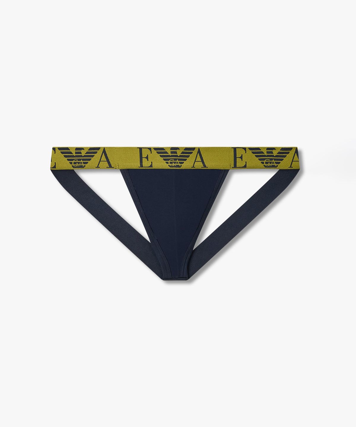 엠포리오 아르마니 언더웨어(EMPORIO ARMANI UNDERWEAR) 남성 웨이스트 로고 밴딩 작스트랩_네이비 0816310002