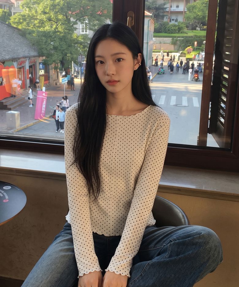 러플자수도트티셔츠 J1TS021C