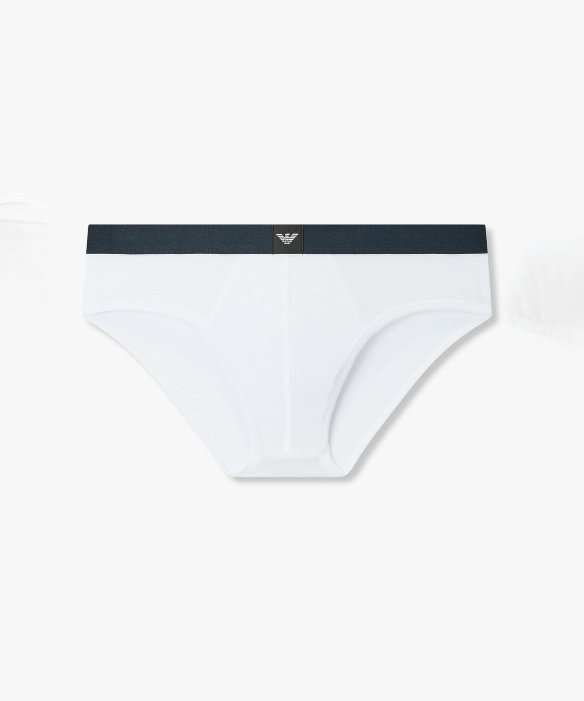 엠포리오 아르마니 언더웨어(EMPORIO ARMANI UNDERWEAR) 남성 배색 이글 로고 패치 브리프_화이트 08M6311004