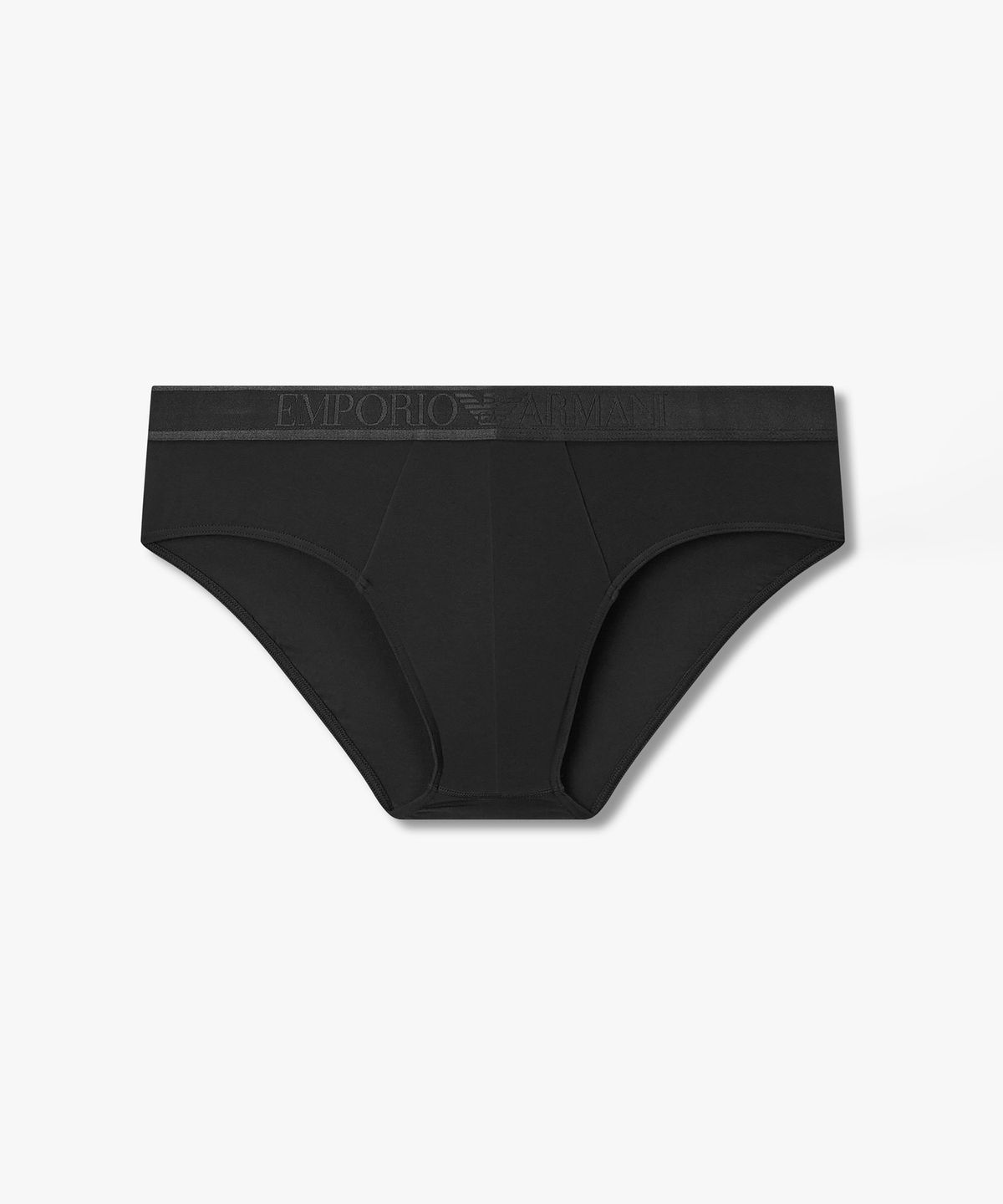엠포리오 아르마니 언더웨어(EMPORIO ARMANI UNDERWEAR) 남성 톤온톤 자카드 로고 브리프_블랙 0816311030