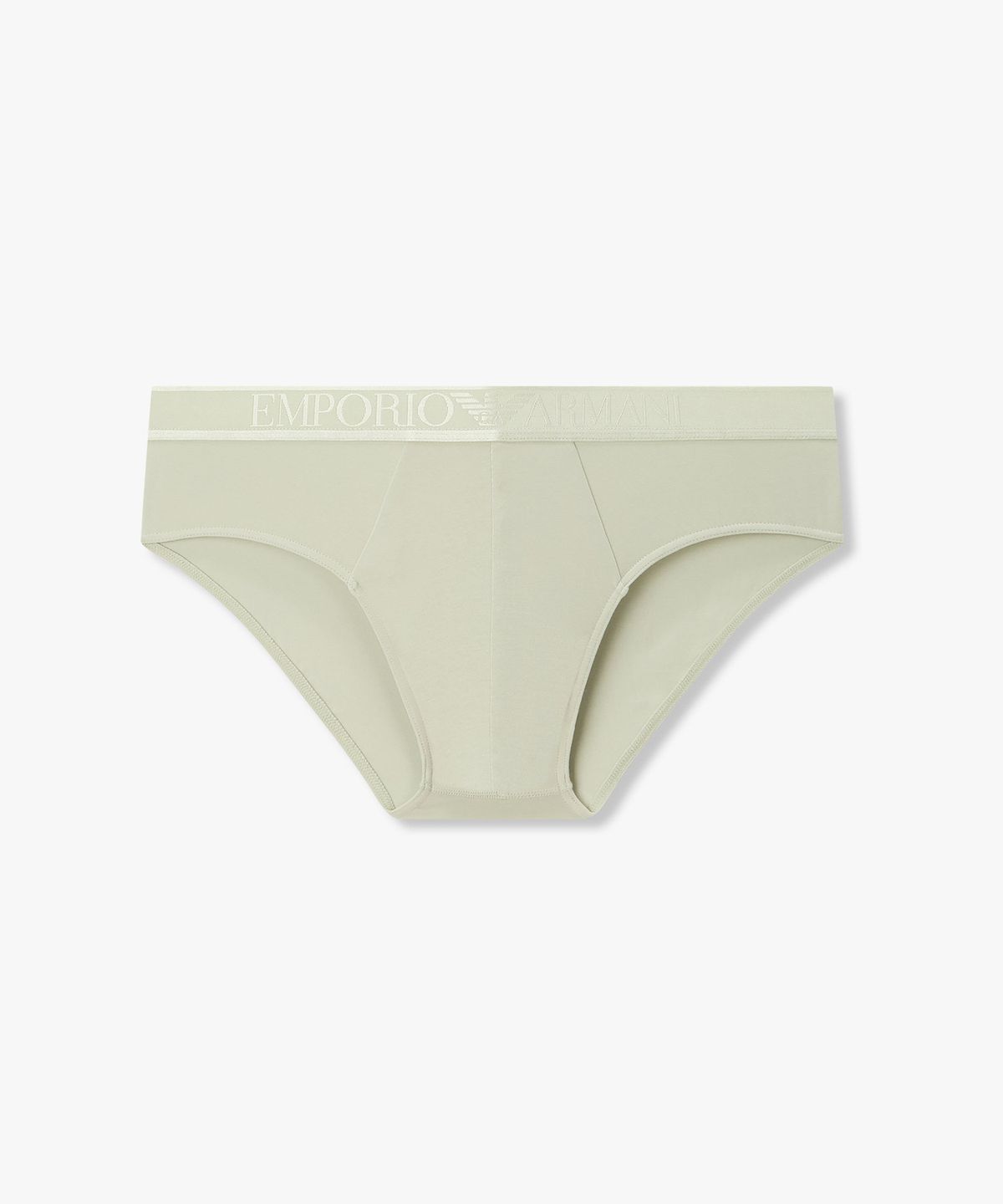 엠포리오 아르마니 언더웨어(EMPORIO ARMANI UNDERWEAR) 남성 톤온톤 자카드 로고 브리프_라이트 그린 0816311028