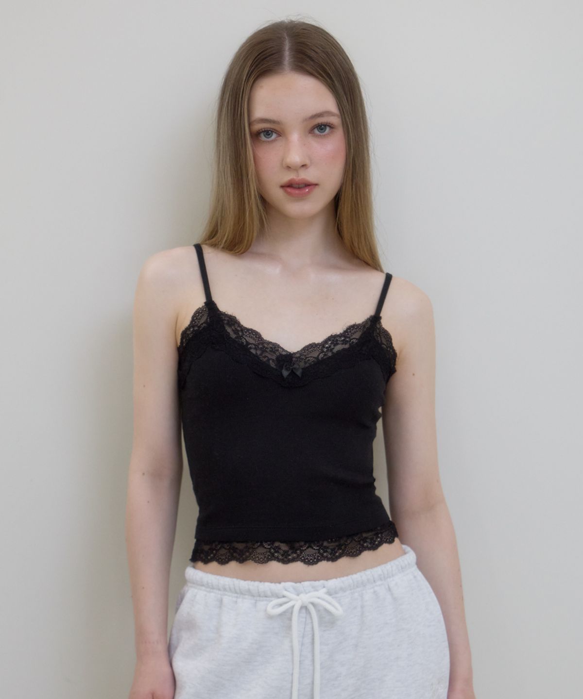 로제프란츠(ROSEFRANTZ) Lace Trim Sleeveless [Black]