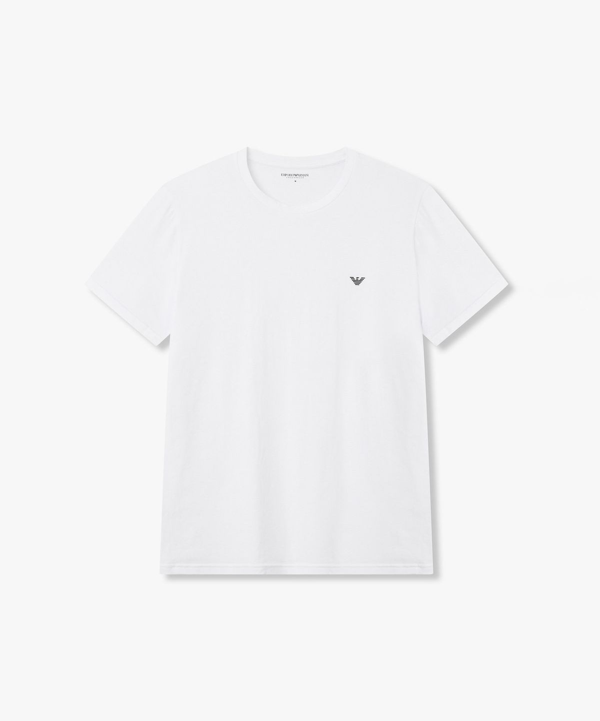 엠포리오 아르마니 언더웨어(EMPORIO ARMANI UNDERWEAR) 남성 이글 프린트 스트레치 라운지 티셔츠_화이트 0816334004