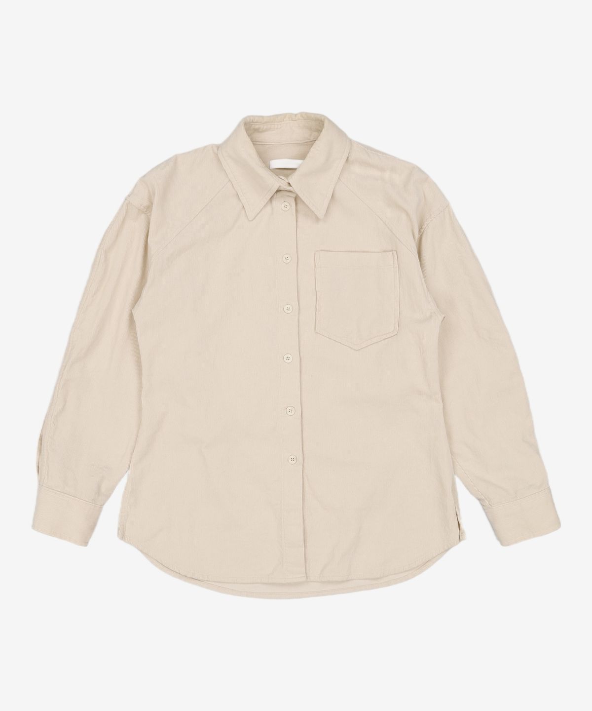 누브(NOUVE) Corduroy Curved Sleeve Blouse -Ivory FREE