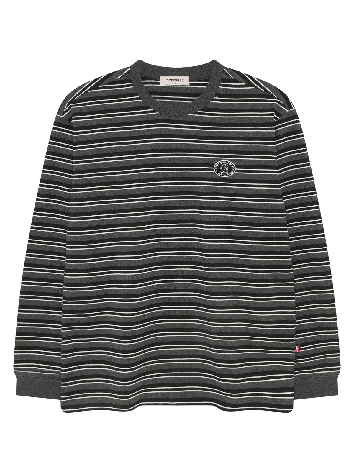 노르디스크(NORDISK) [비메이트] 멀티 스트라이프 긴팔 티셔츠 - U_MELANGE DARK GREY