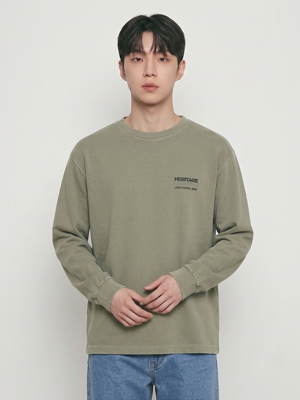 행텐(HANGTEN) 남성 인디고 롱슬리브 티셔츠_113(10580-031-606-69)
