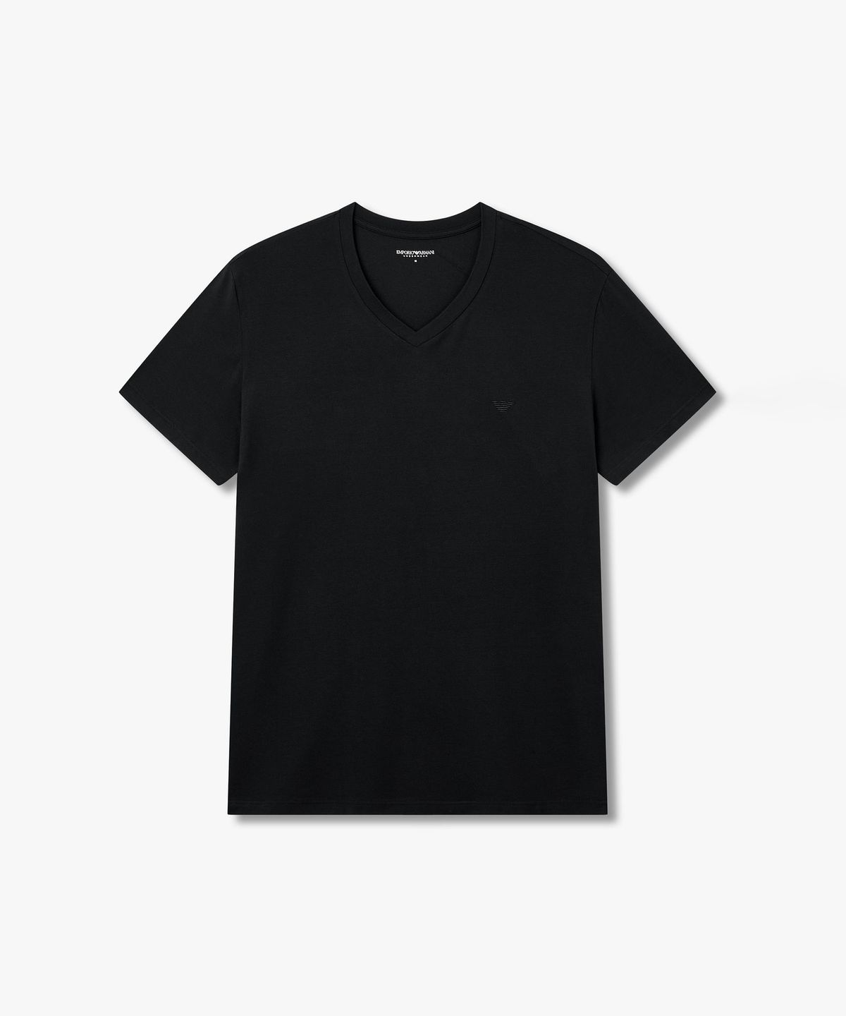 엠포리오 아르마니 언더웨어(EMPORIO ARMANI UNDERWEAR) 남성 스트레치 브이넥 라운지 티셔츠_블랙 0816335002