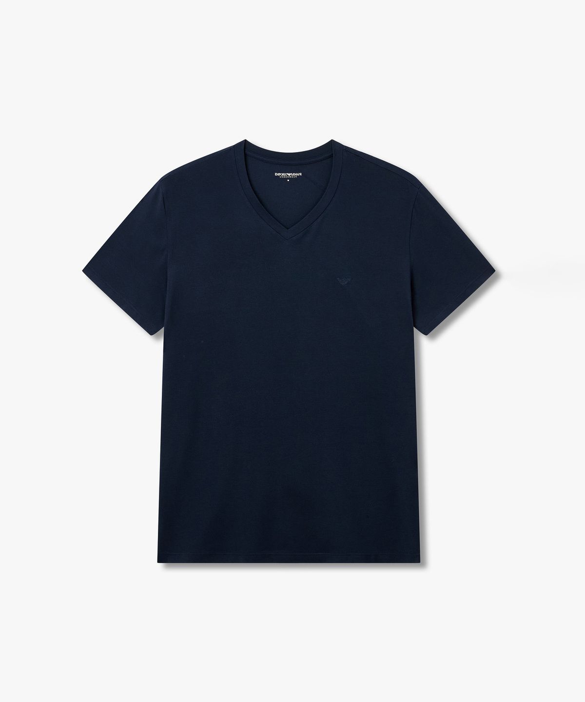 엠포리오 아르마니 언더웨어(EMPORIO ARMANI UNDERWEAR) 남성 스트레치 브이넥 라운지 티셔츠_네이비 0816335001