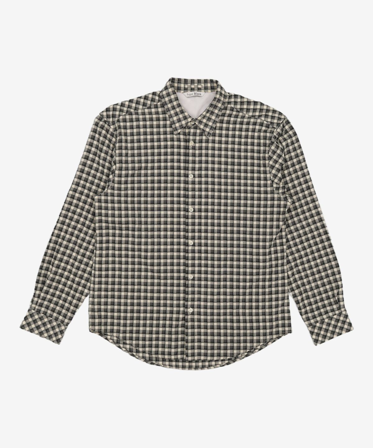 넌블랭크(NONBLANK) 세미 루즈 핏 체크 셔츠_OLIVE CHECK M
