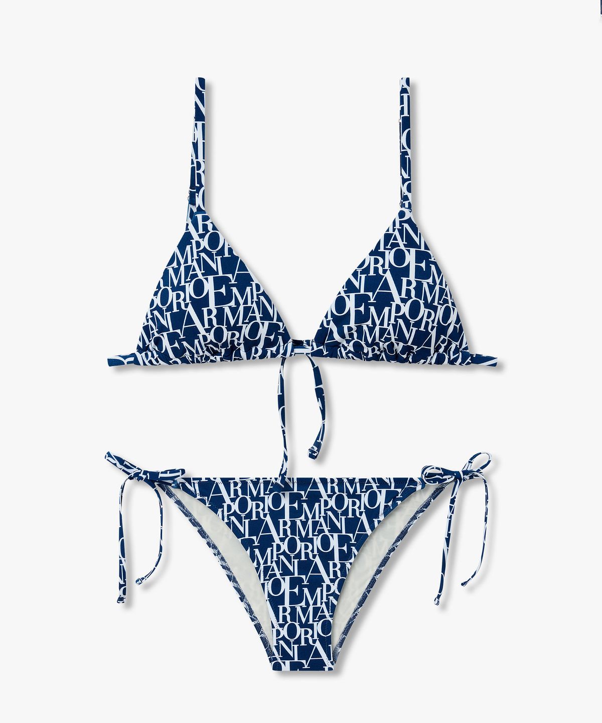 엠포리오 아르마니 언더웨어(EMPORIO ARMANI UNDERWEAR) 여성 올오버 프린트 비키니 세트_블루