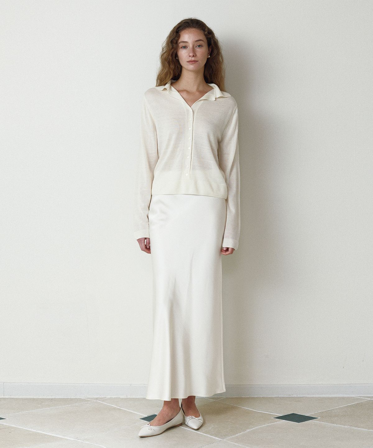 르네제이(RENEJ) Paul Satin Bias Skirt (5colors)