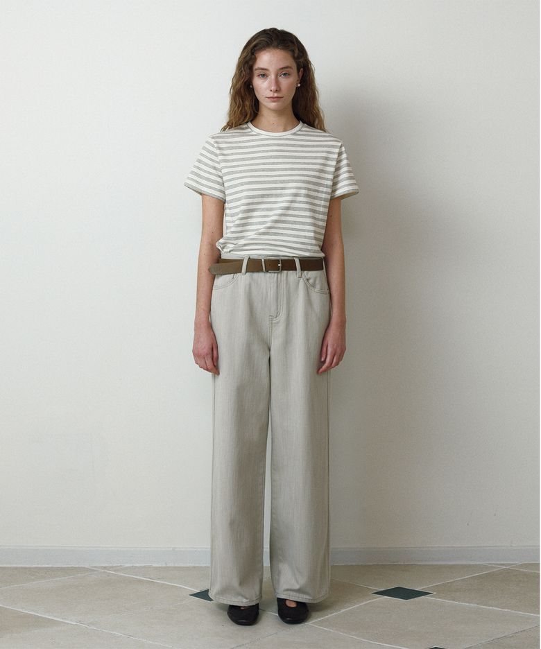 Noi Wide Denim Pants-Cream (2colors)