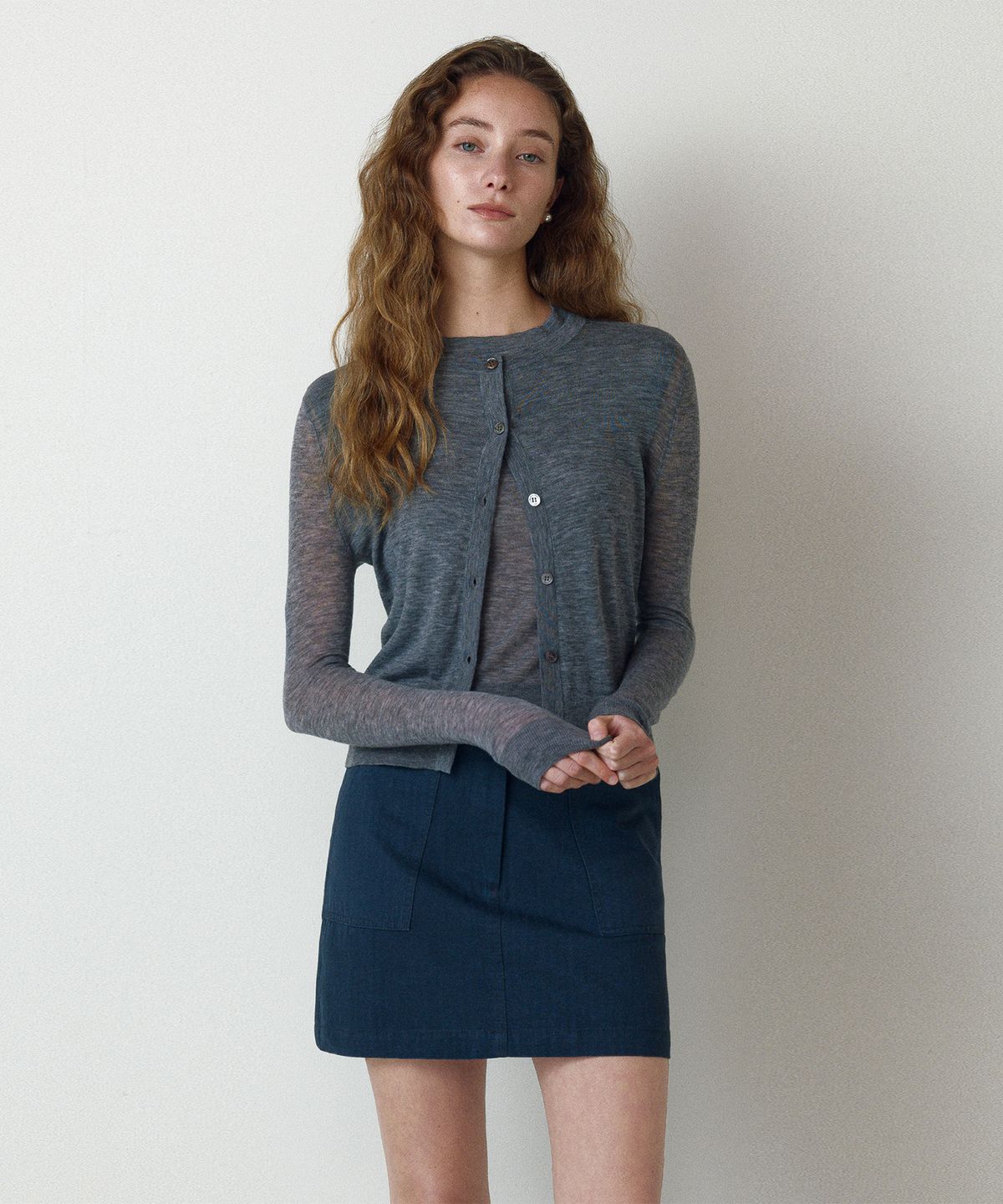 르네제이(RENEJ) Aura See-Through Cardigan (4colors)