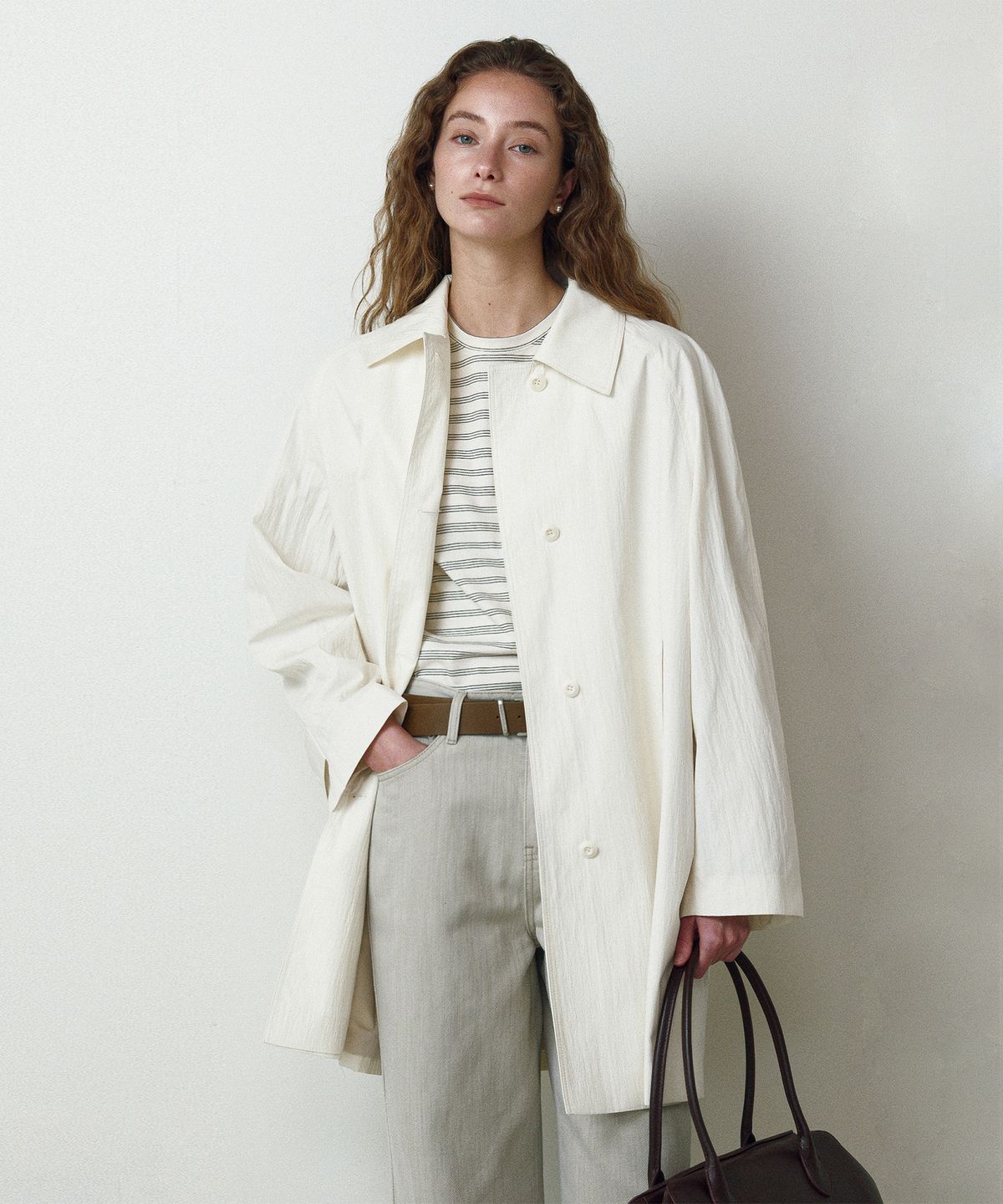 르네제이(RENEJ) Bey Trench Coat-Cream (2colors)