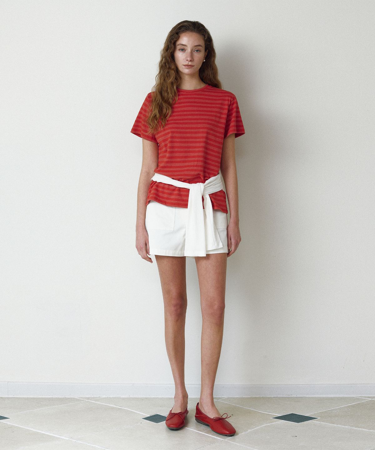 르네제이(RENEJ) Washed Pocket Shorts-Ivory (3colors)