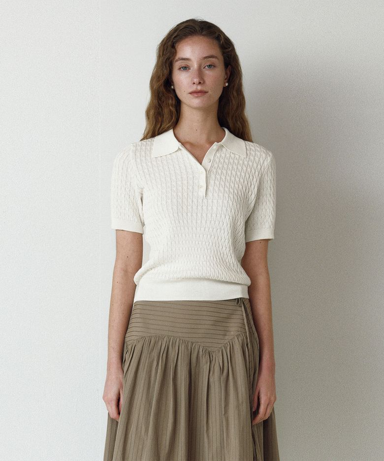 Katarina Weave Collar Knit (3colors)