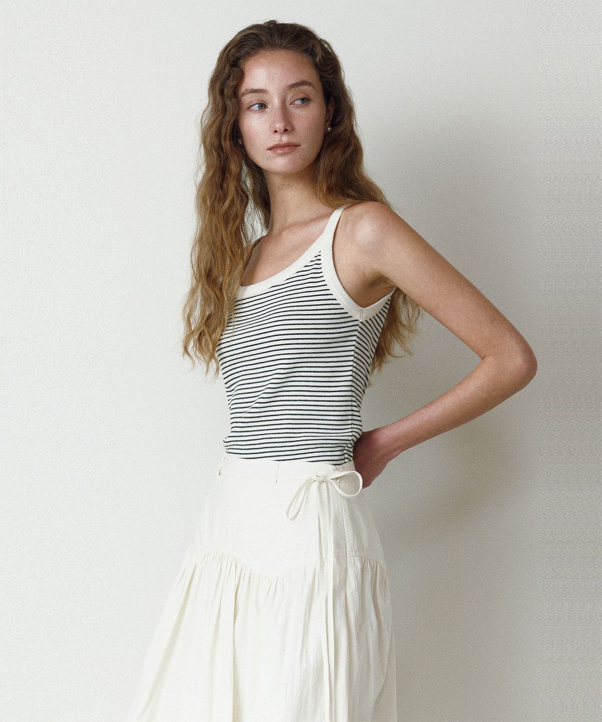 르네제이(RENEJ) Life Stripe Sleeveless-Black (3colors)