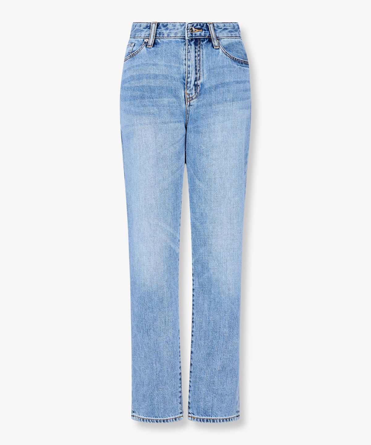 아르마니 익스체인지(ARMANI EXCHANGE) 여성 보이프렌드 핏 크롭 데님 팬츠 _라이트 블루_A425140501