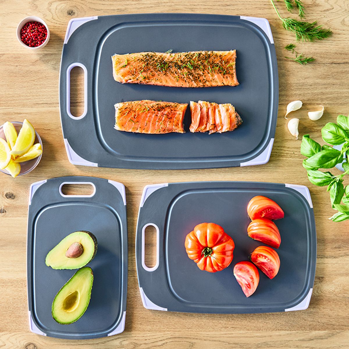 테팔(TEFAL) 프레쉬 키친 도마 3P세트