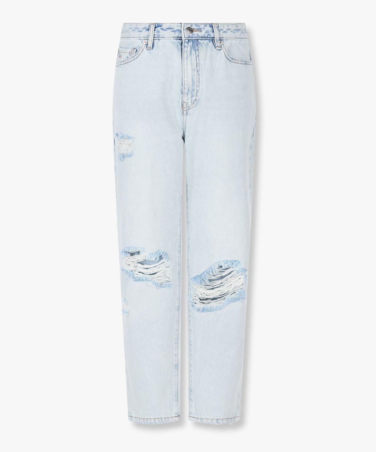 아르마니 익스체인지(ARMANI EXCHANGE) 여성 디스트로이드 크롭 데님 팬츠 _라이트 블루_A425140502
