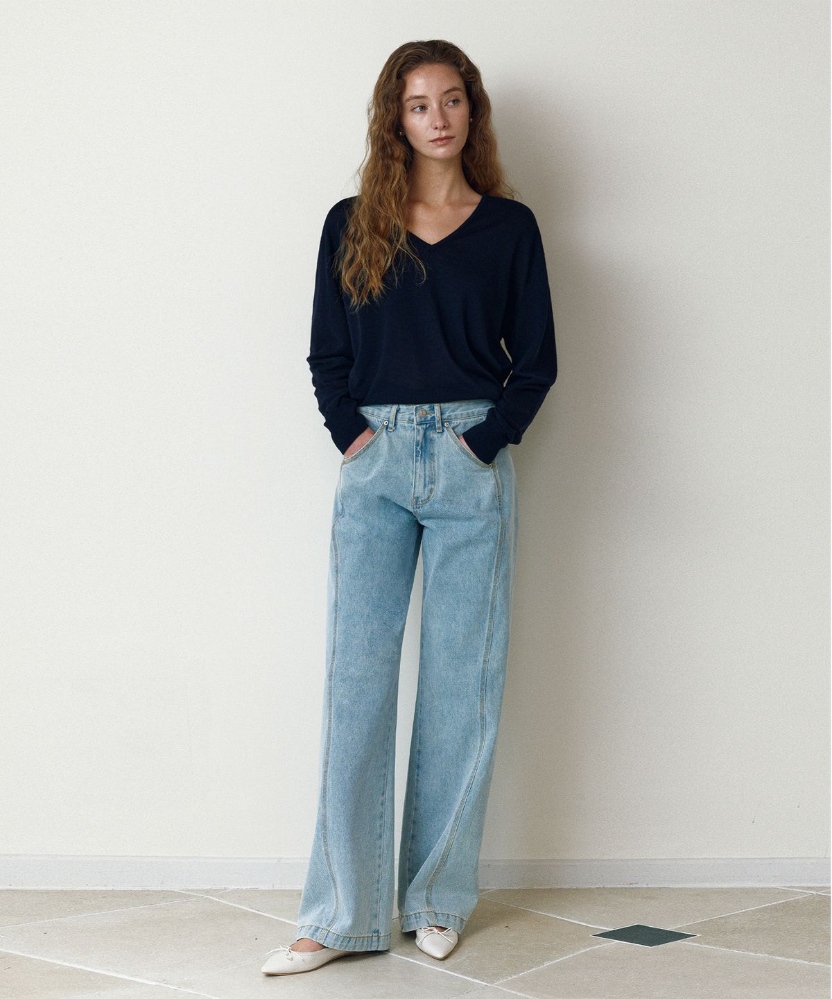 르네제이(RENEJ) Blanc New Denim Pants-Blue (2color)