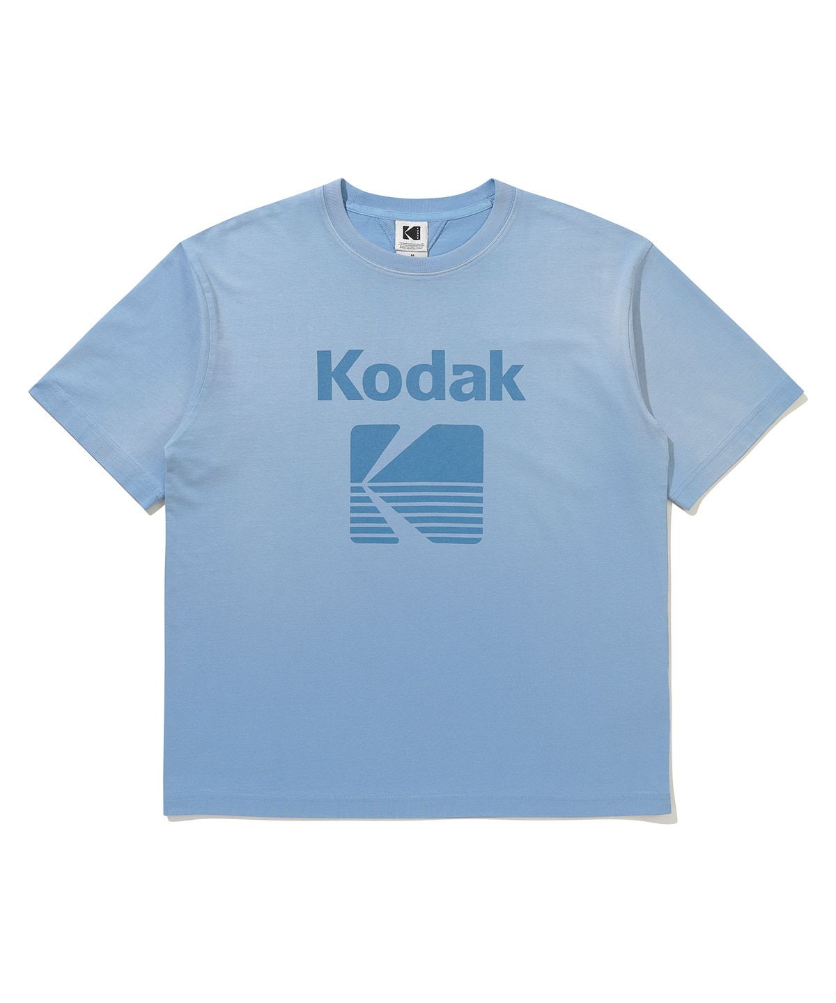 코닥(KODAK) 플래시 블러워싱 반팔 티셔츠 BLUE