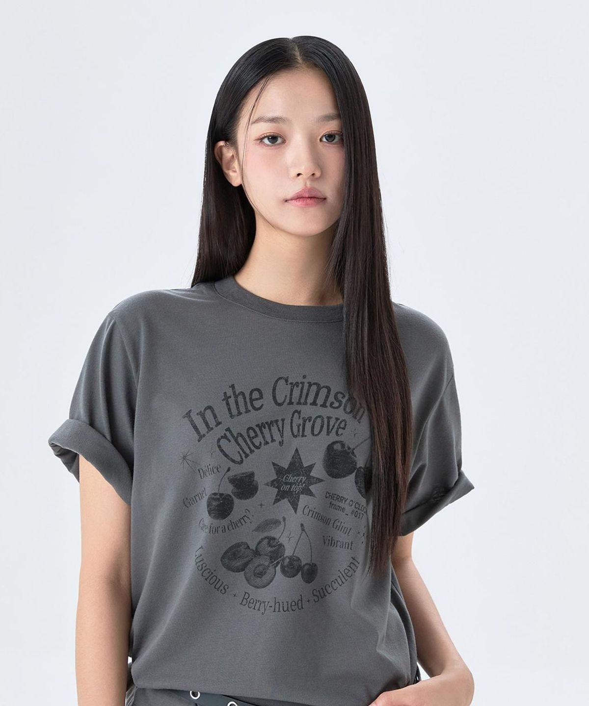 미쏘(MIXXO) 오버핏 과일 그래픽 티셔츠_MIWHWG928A