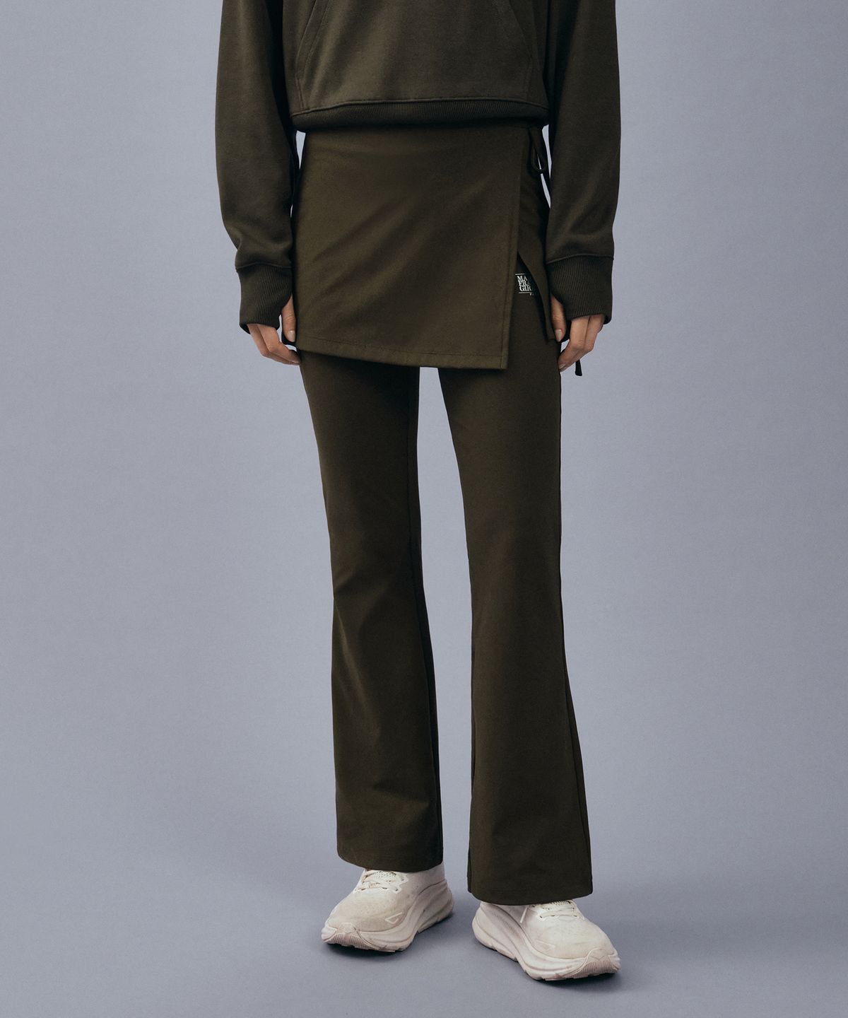 마리떼 스포츠(MARITHÉ SPORT) MARITHE SPORT W LAYERED SKIRT LEGGINGS brown
