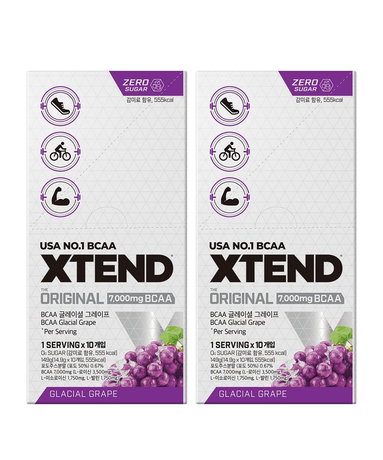 엑스텐드 BCAA 7,000mg 포도맛 10서빙 X2세트