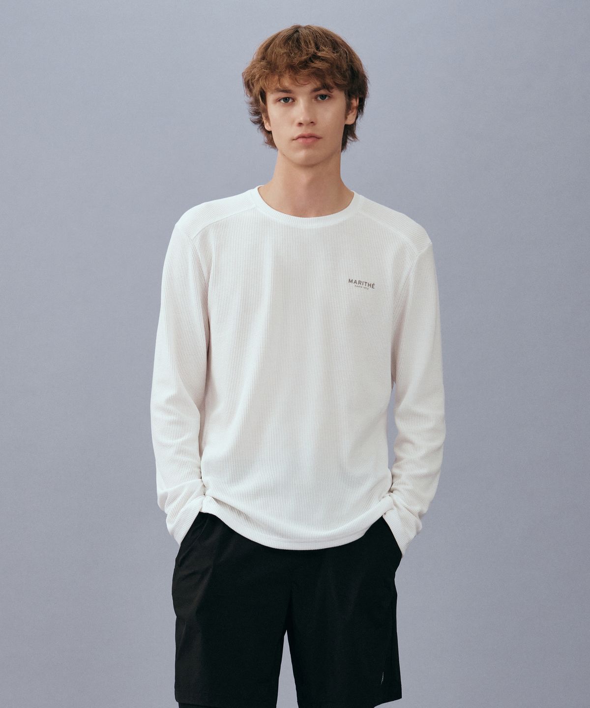 마리떼 스포츠(MARITHÉ SPORT) MARITHE SPORT M STRETCH CREWNECK LONG SLEEVE white