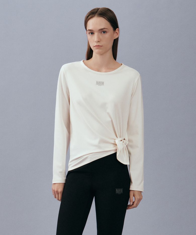 MARITHE SPORT W SLIM FIT SOFT TOUCH LONG SLEEVE ivory