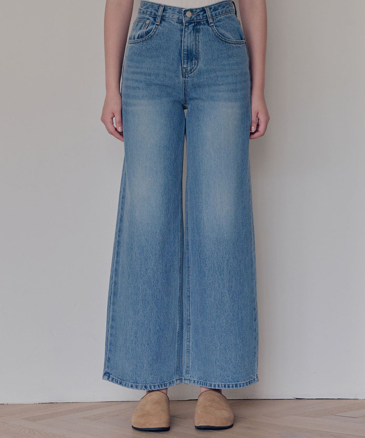 슬로우롤리(SLOWLOLLI) Harbor washed denim_2 Colors