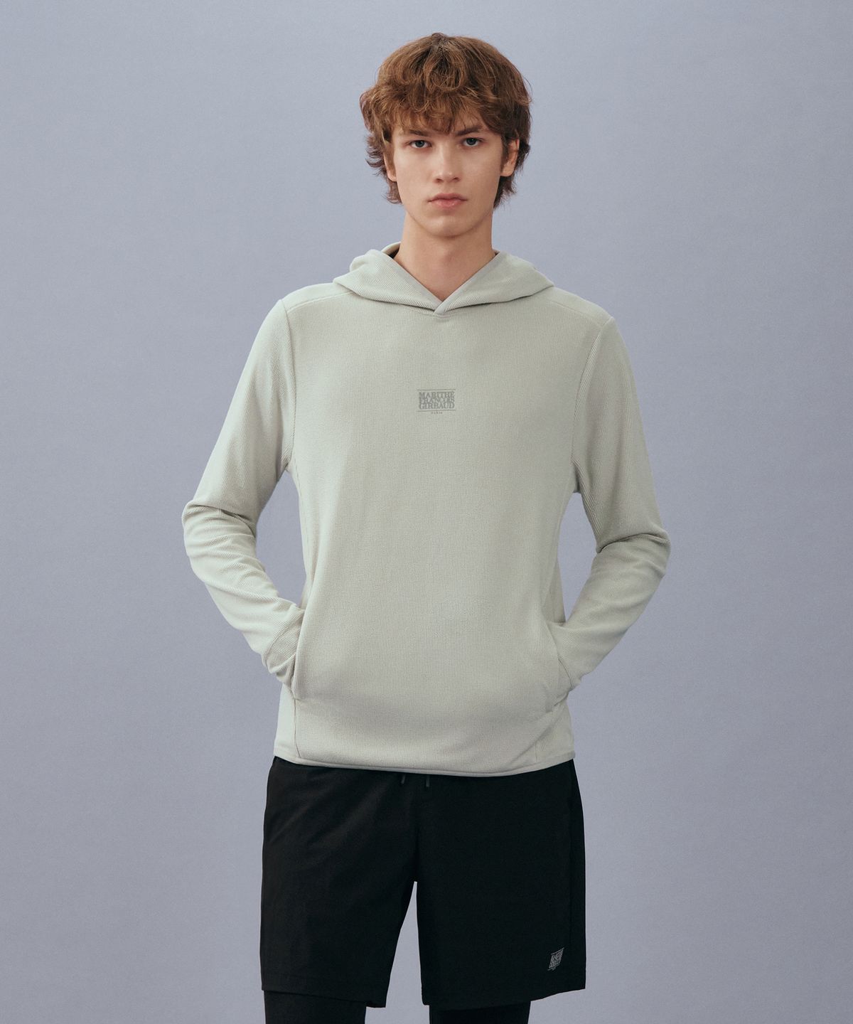 마리떼 스포츠(MARITHÉ SPORT) MARITHE SPORT M PULLOVER HOODIE light gray