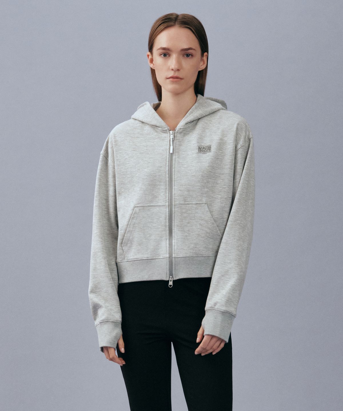 마리떼 스포츠(MARITHÉ SPORT) MARITHE SPORT W OVERSIZED SOFT BRUSHED FULL ZIP-UP heather gray