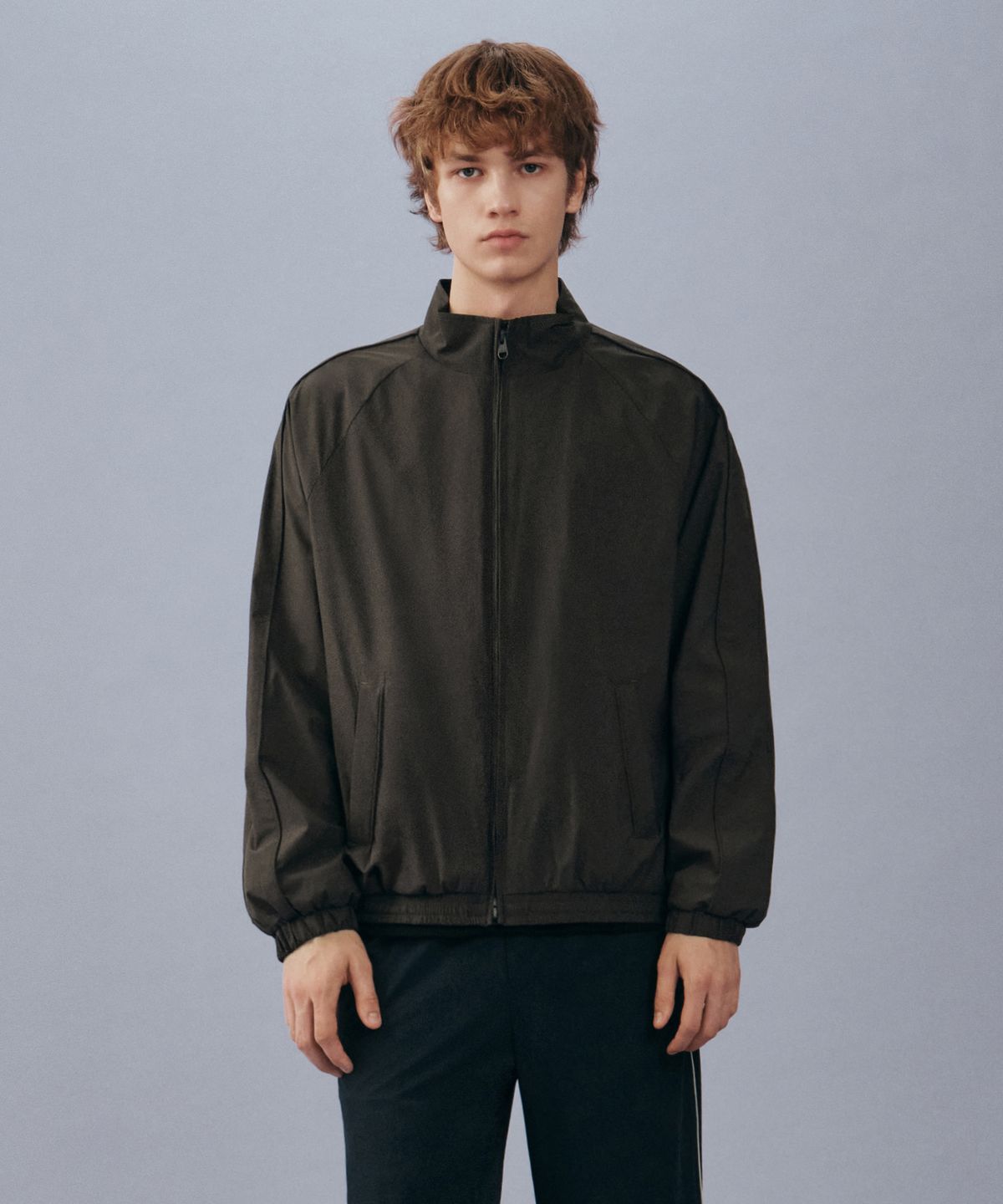마리떼 스포츠(MARITHÉ SPORT) MARITHE SPORT UTILITY HIGH NECK PIPING WINDBREAKER brown