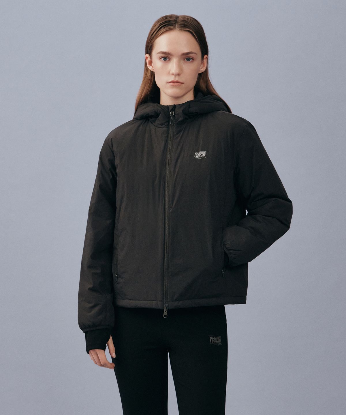 마리떼 스포츠(MARITHÉ SPORT) MARITHE SPORT SHELL PADDED JACKET charcoal