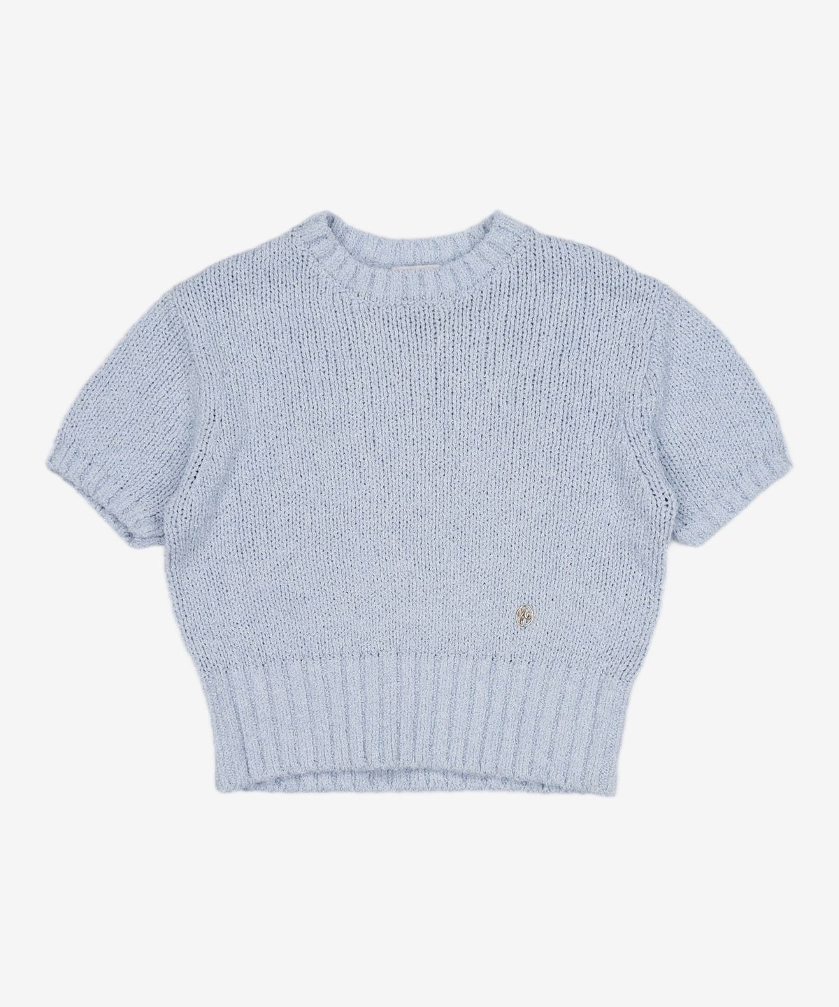 마리떼 프랑소와 저버(MARITHÉ + FRANҪOIS GIRBAUD) W CIRCLE LOGO BOUCLE KNIT blue XL