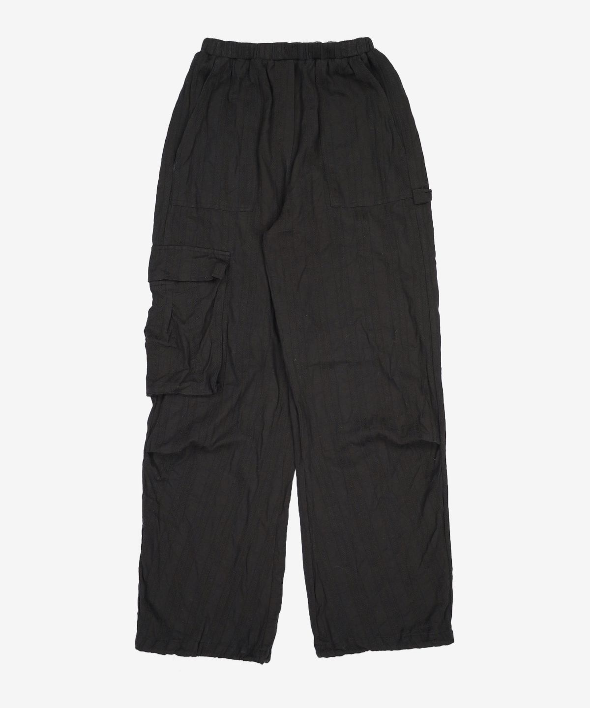 쓰리투에이티(THREE TO EIGHTY) LACE ROLLED CARGO PANTS BLACK OS
