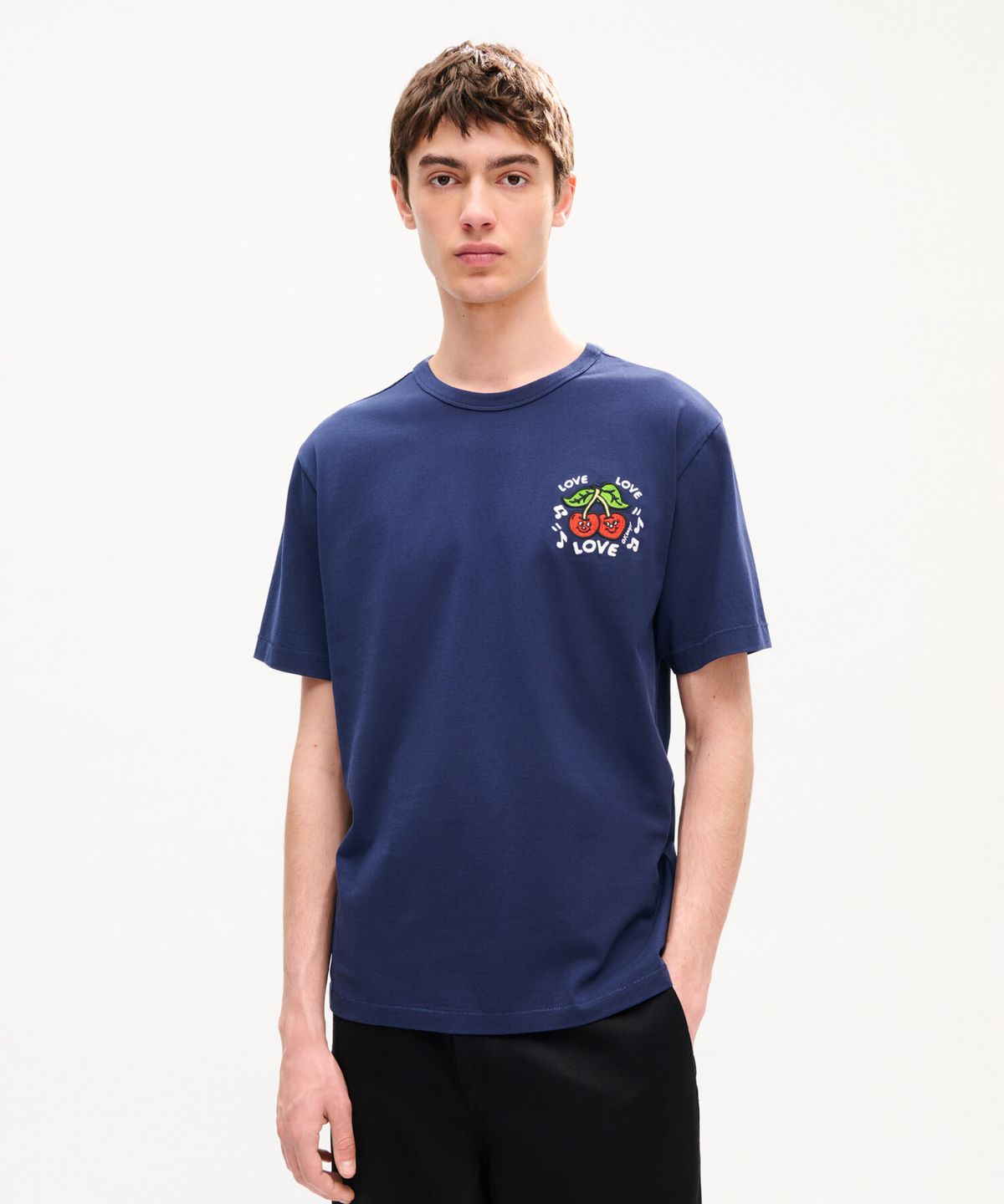 겐조(KENZO) 남성 CVD 갓츠 겐조 러브스 슬림 티셔츠_K266AMTC02DBX